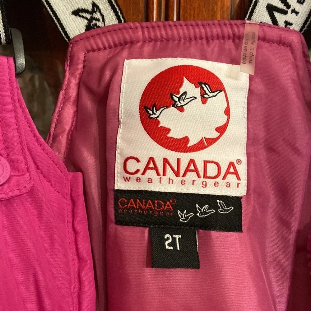 Canada Weathergear Bubble Gum Pink Toddler Snow Bib